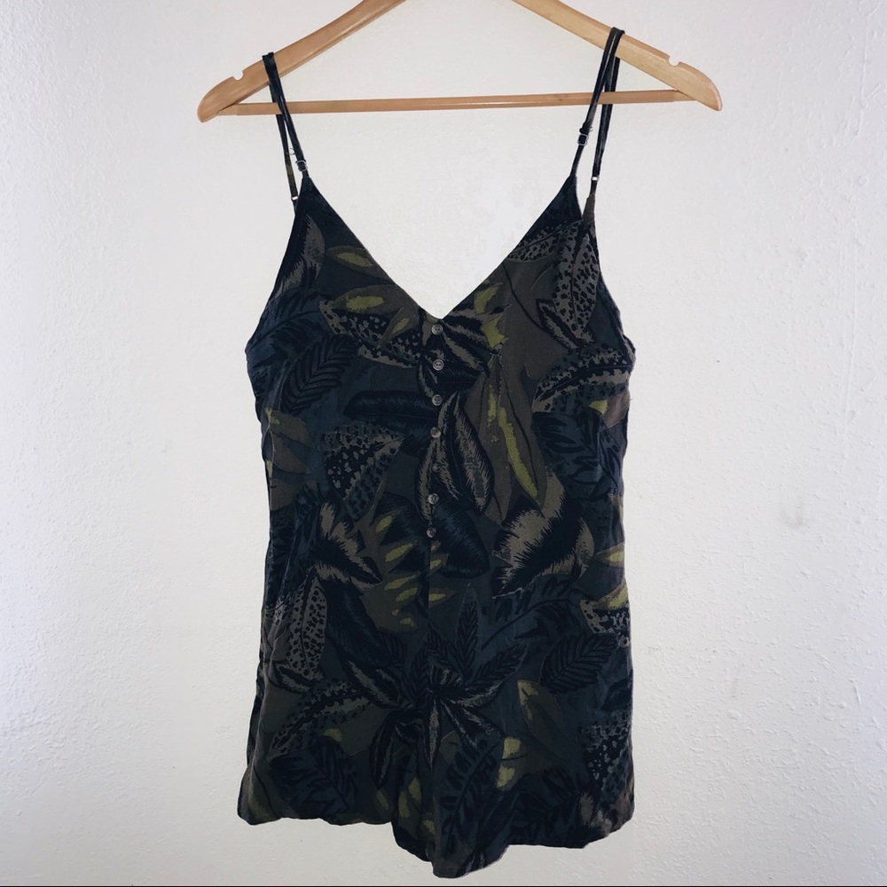 RVCA Jungle Patterned Romper | Olive Green Romper